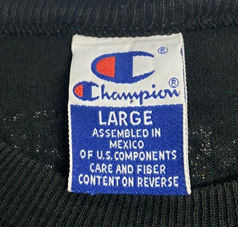 1990s - Champion T-shirt tag assembled in Mexico
