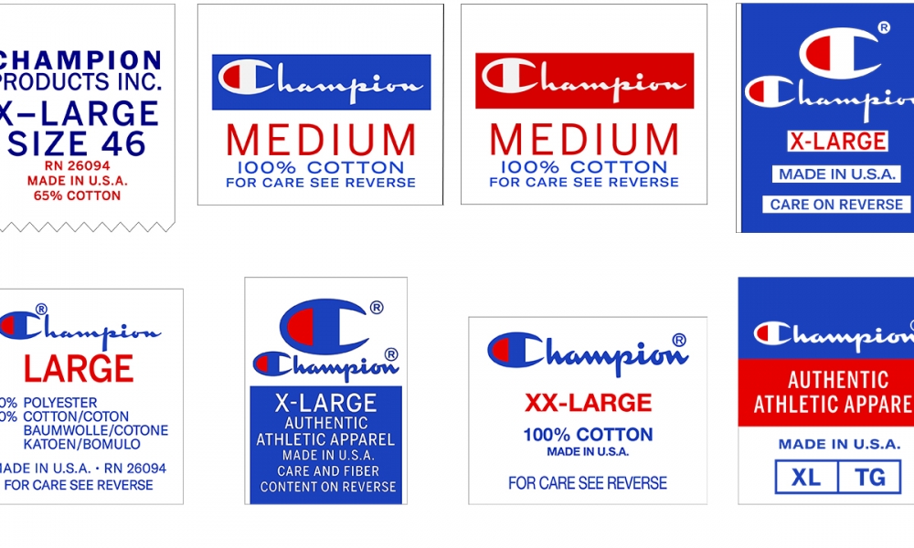 The of Vintage Champion T-Shirt Tags (1967-2000s)