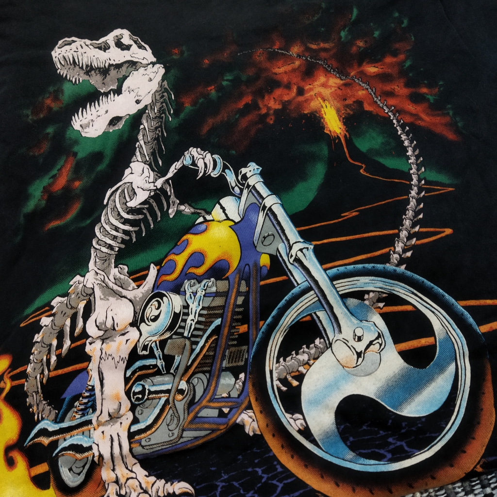 Vintage Dino on Motorcycle Vintage Tee