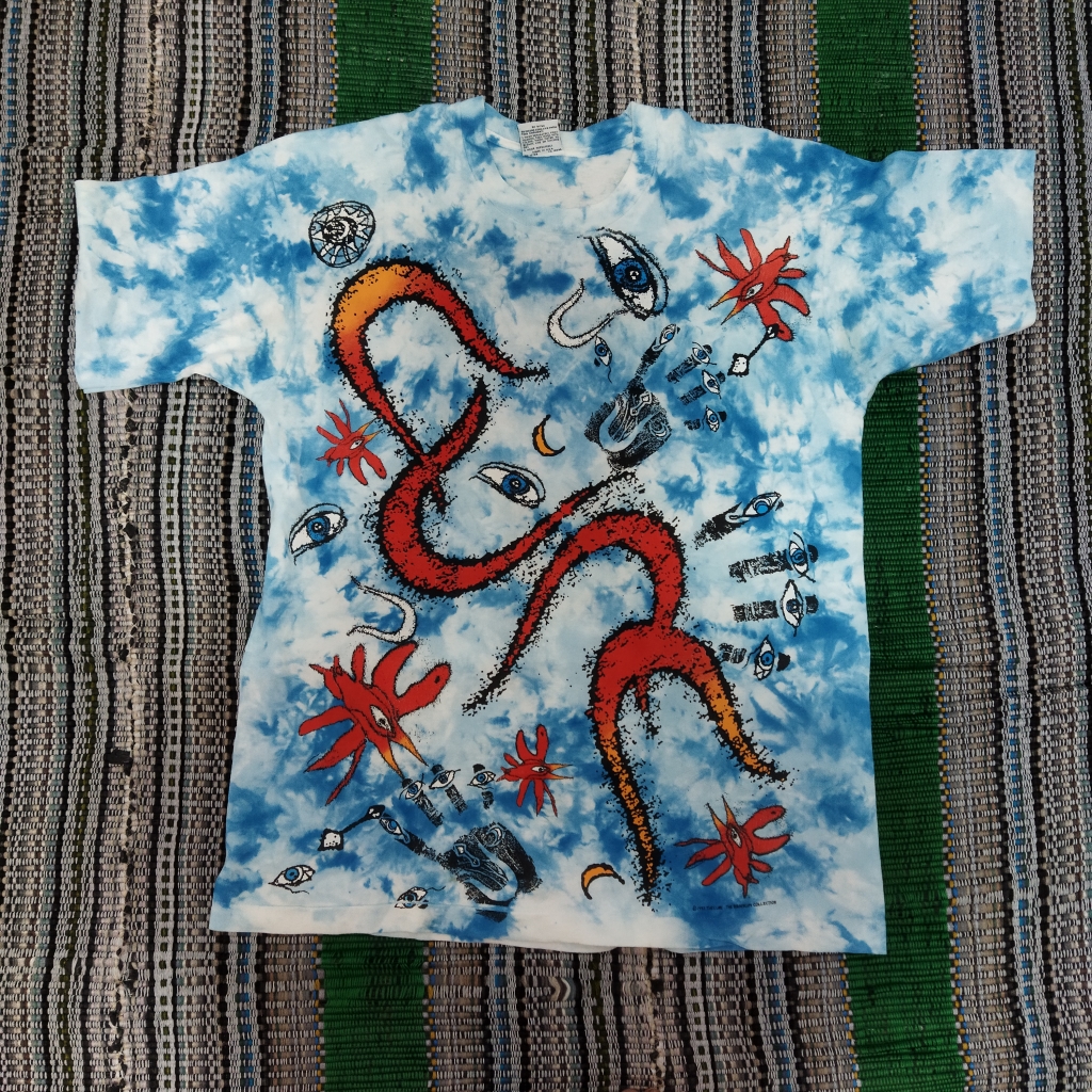 Vintage The Cure Wish Liquid Blue All Over Print T-Shirt