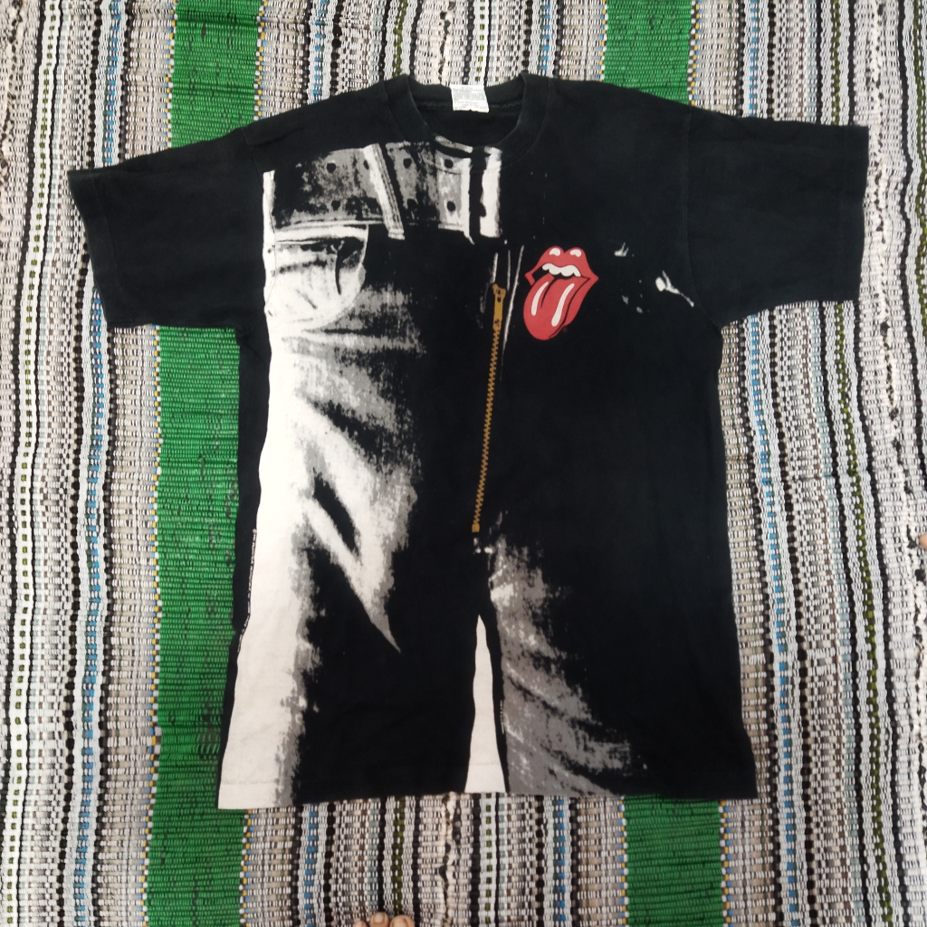 VIntage Liquid Blue The Rolling Stones Sticky Fingers Tour Tee AOP