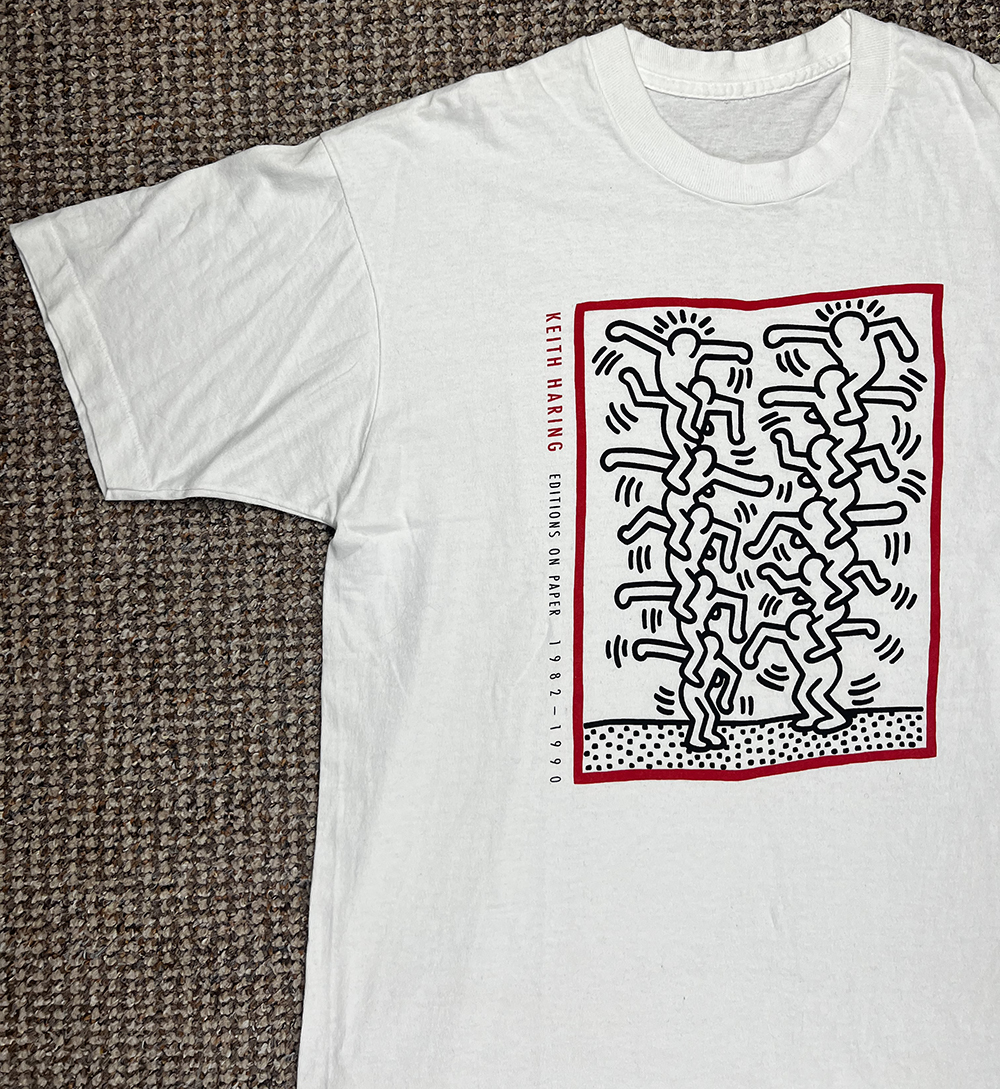 Vintage 1990 Keith Haring Untitled (People Ladder) T-Shirt