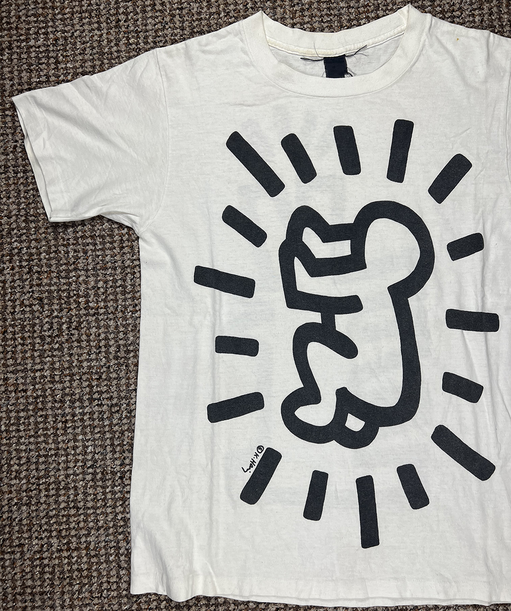 Vintage 1980s Keith Haring "Radiant Baby, Barking Dog" T-Shirt