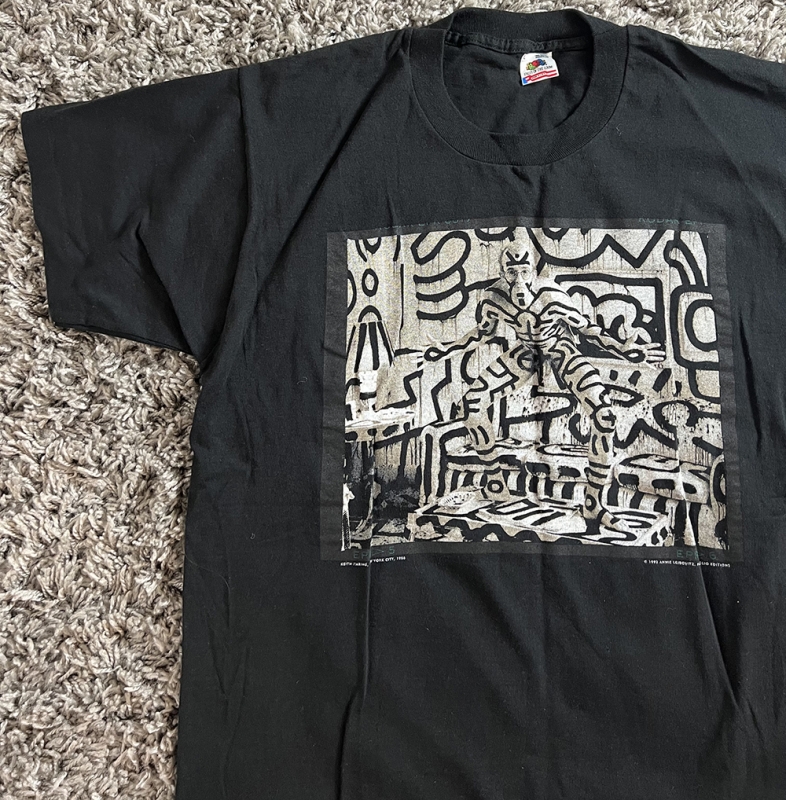 T-shirt Vintage Keith Haring Années 90 - Taille Small, Daté Du 1er Août 1991