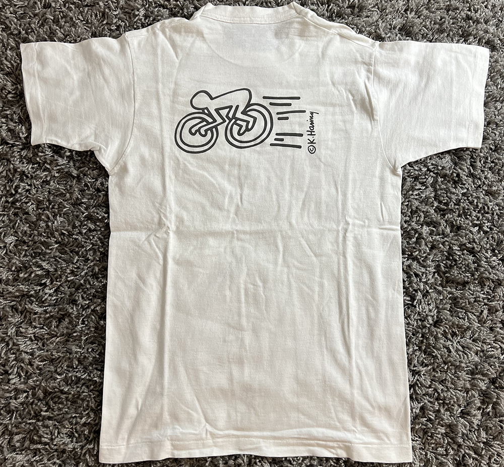 Vintage Keith Haring "City Cycles" 1985 Pop Shop ( Reflective) T-Shirt