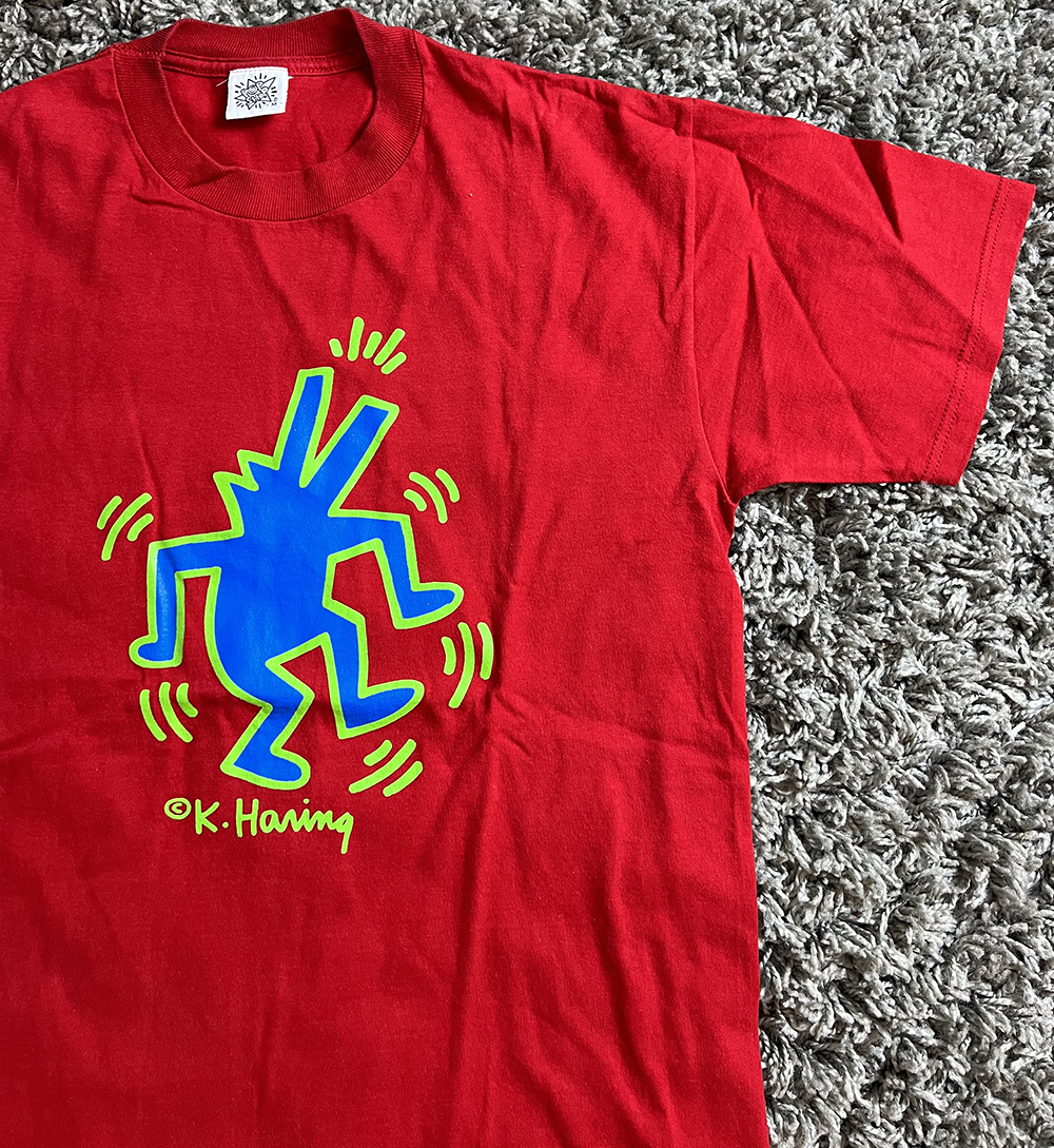 Vintage Keith Haring Early 90s Pop Shop "Barking Dog"  T-Shirt