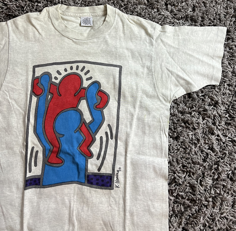 Vintage Keith Haring "Baby on shoulders"  Pop Shop T-Shirt