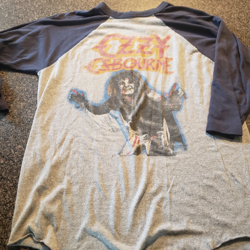 Vintage Ozzy Diary of a Madman Jersey T-Shirt Front