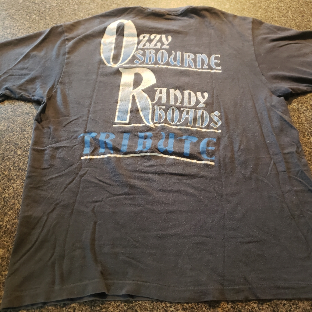 Vintage Ozzy and Randy Rhoads Tribute T-Shirt Back