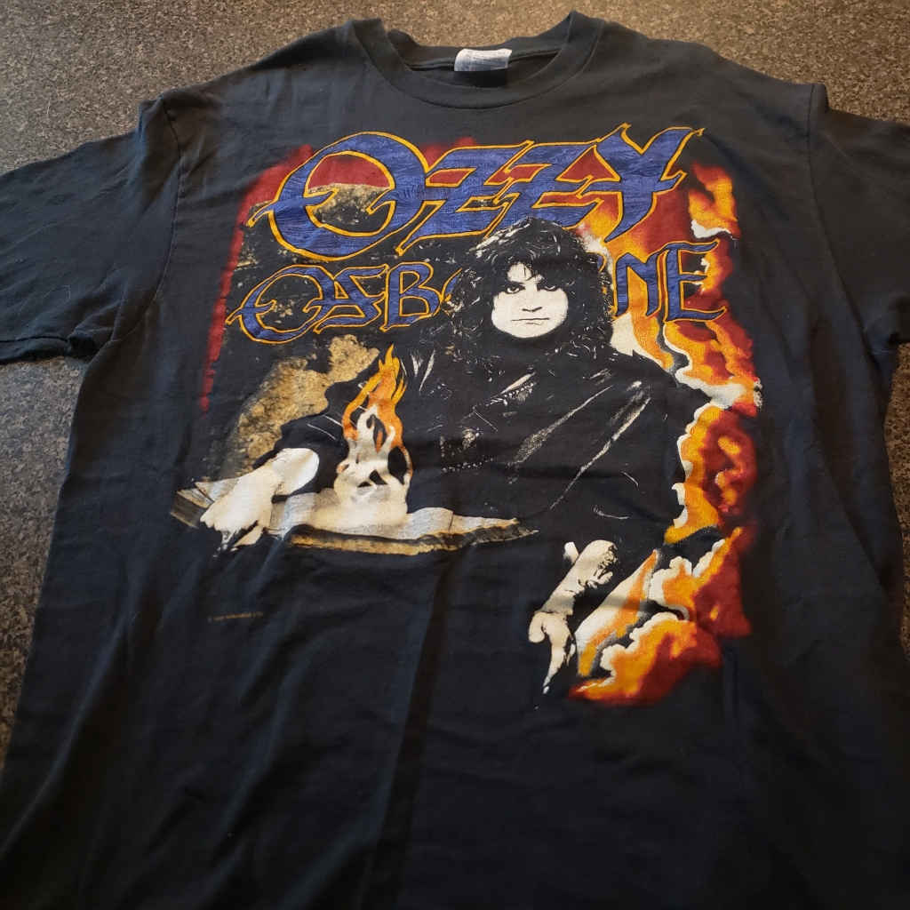 Vintage Ozzy Osbourne Checklist T-Shirt Front