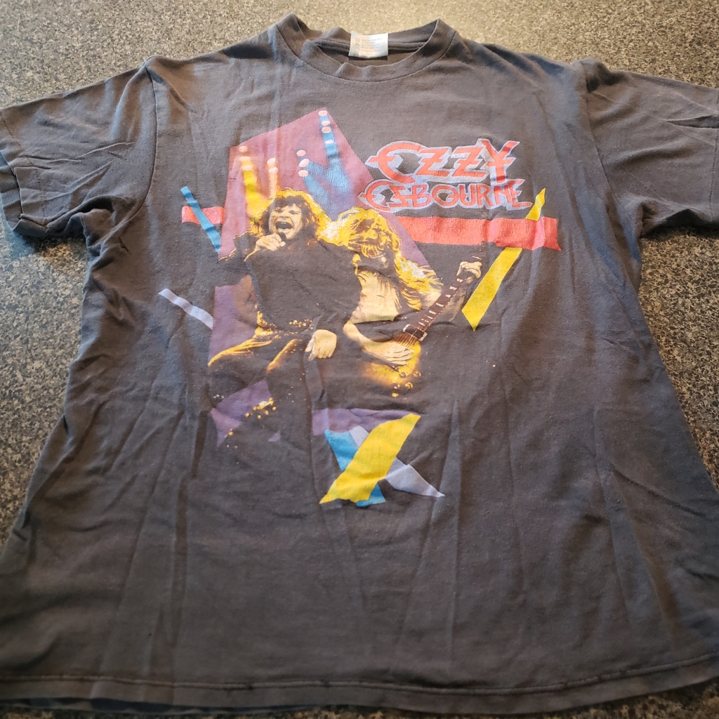 Vintage Ozzy and Randy on Tour T-Shirt Front