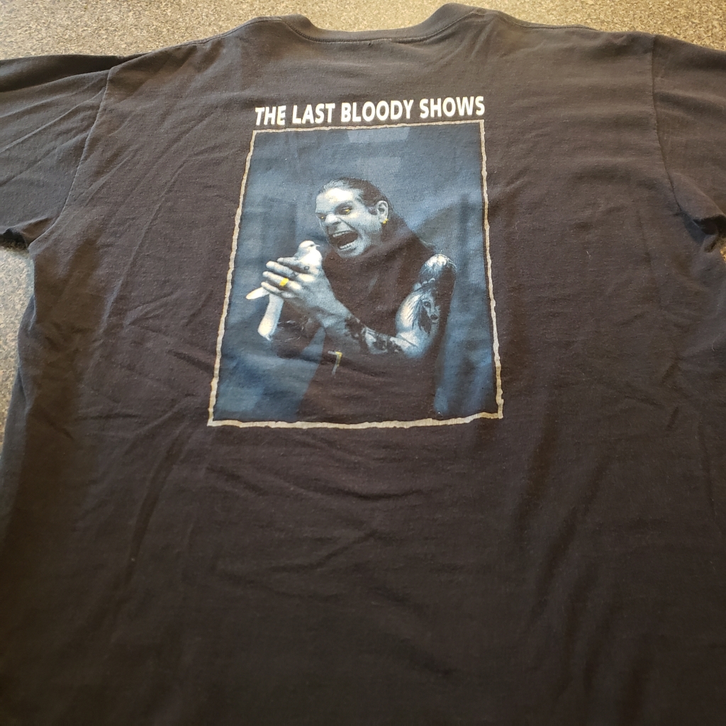 Vintage Ozzy Ozbourne Last Bloody Shows T-Shirt Back