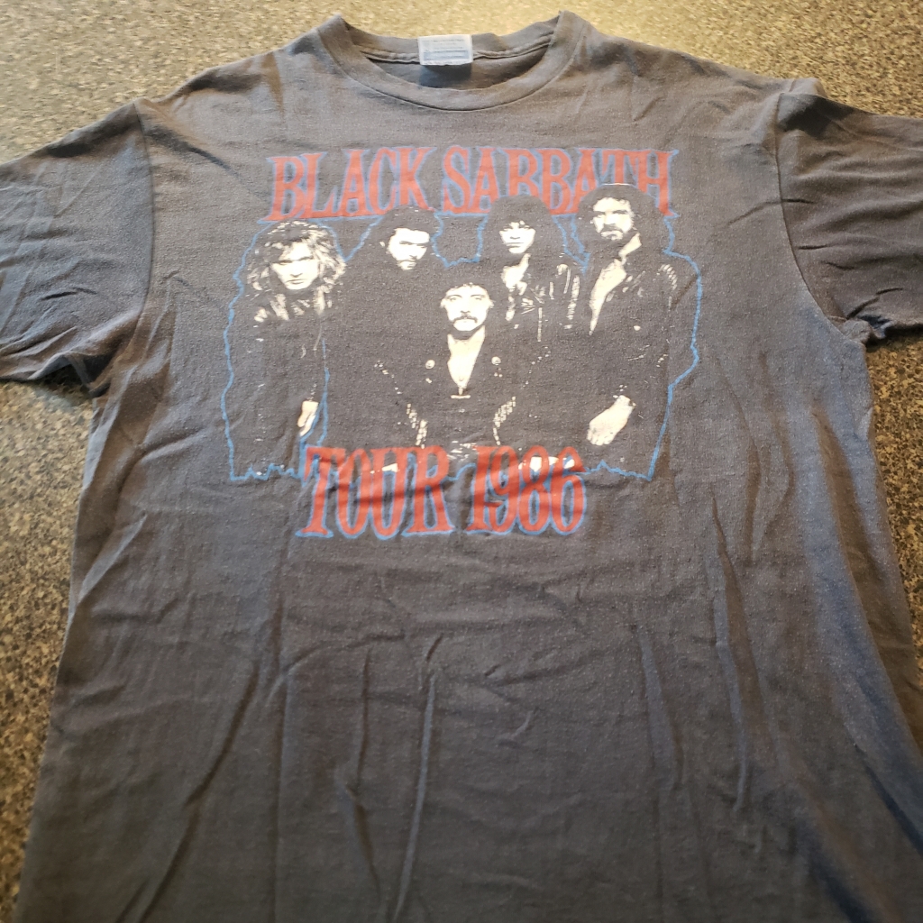 vintage black sabbath tour t-shirt 1986 front