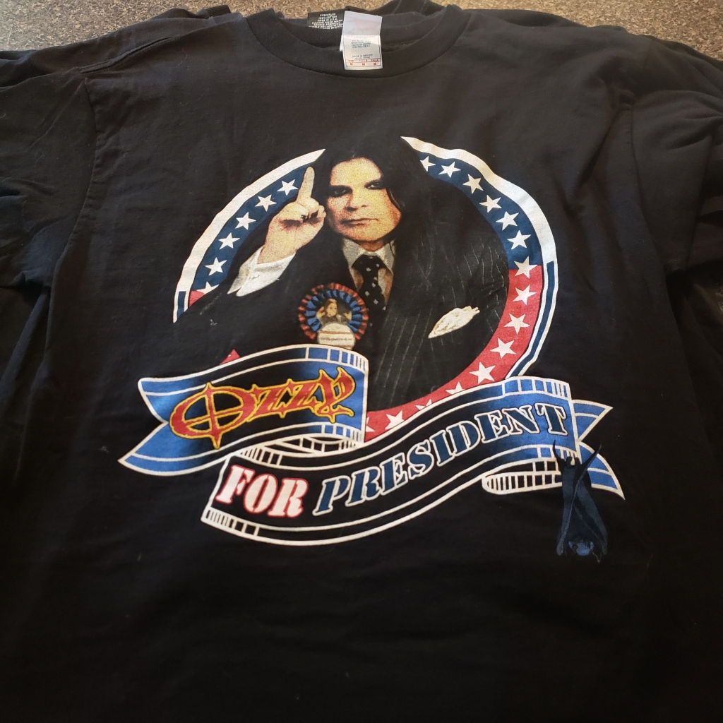 Vintage Ozzy For President Ozzfest 2004 T-Shirt front