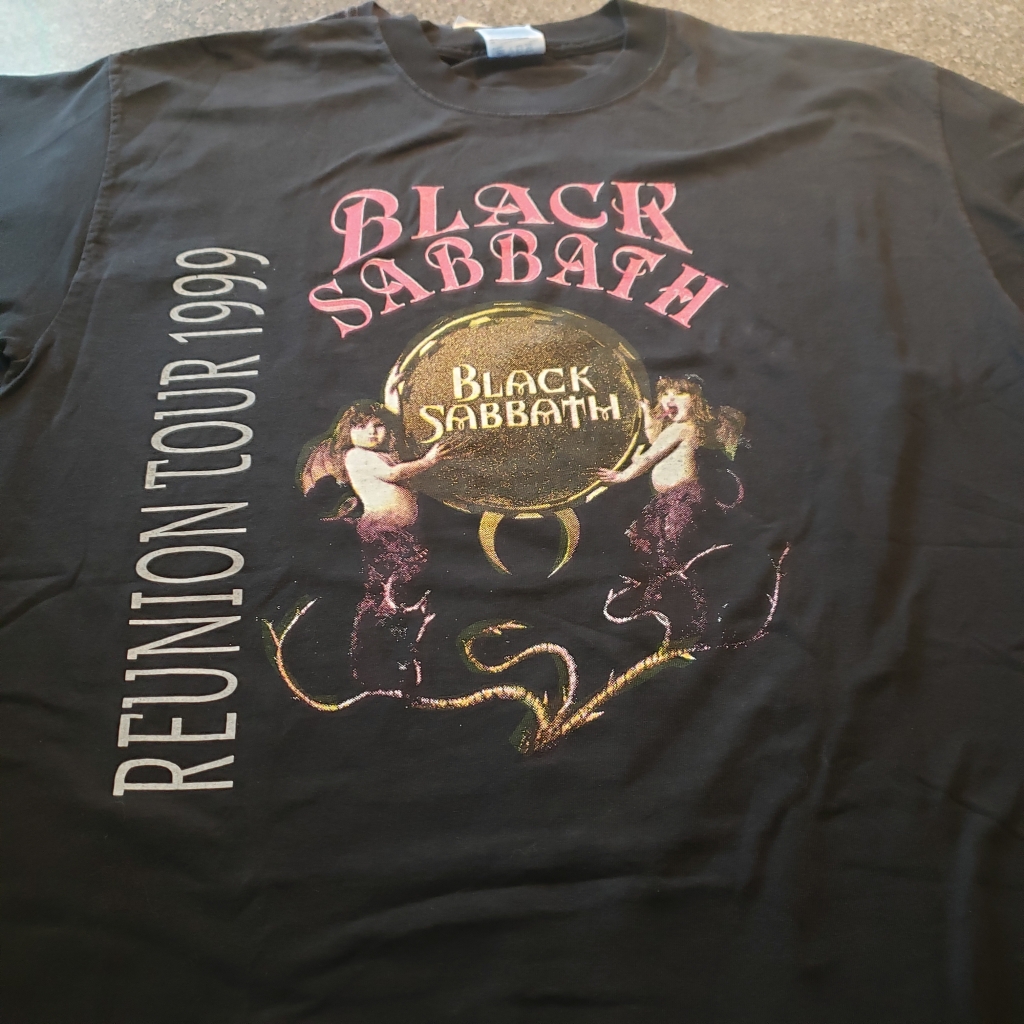 vintage black sabbath reunion tour 1999 front