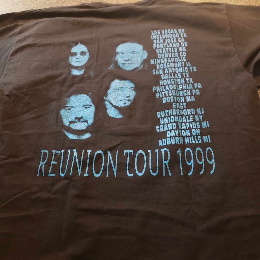 vintage black sabbath reunion tour 1999 back ozzy