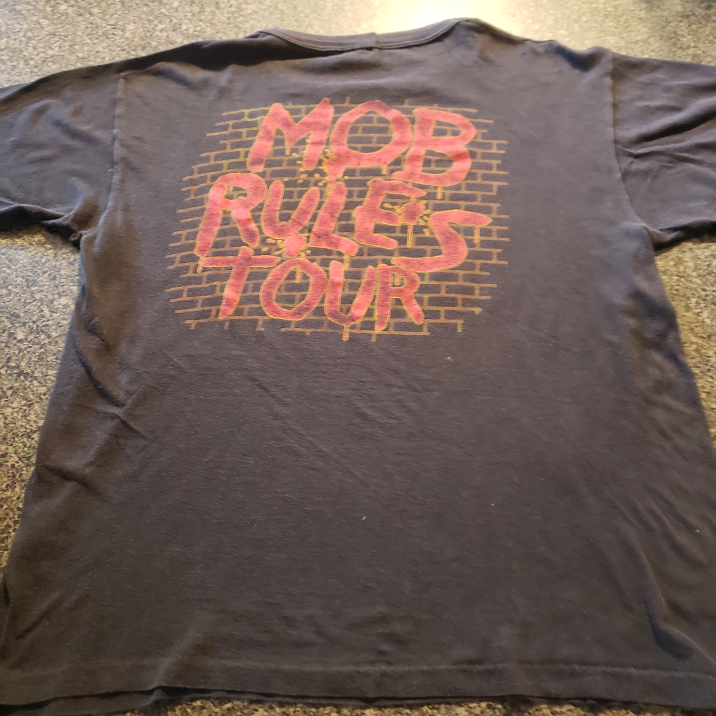 Vintage 1982 Black Sabbath Mob Rules T-Shirt Back