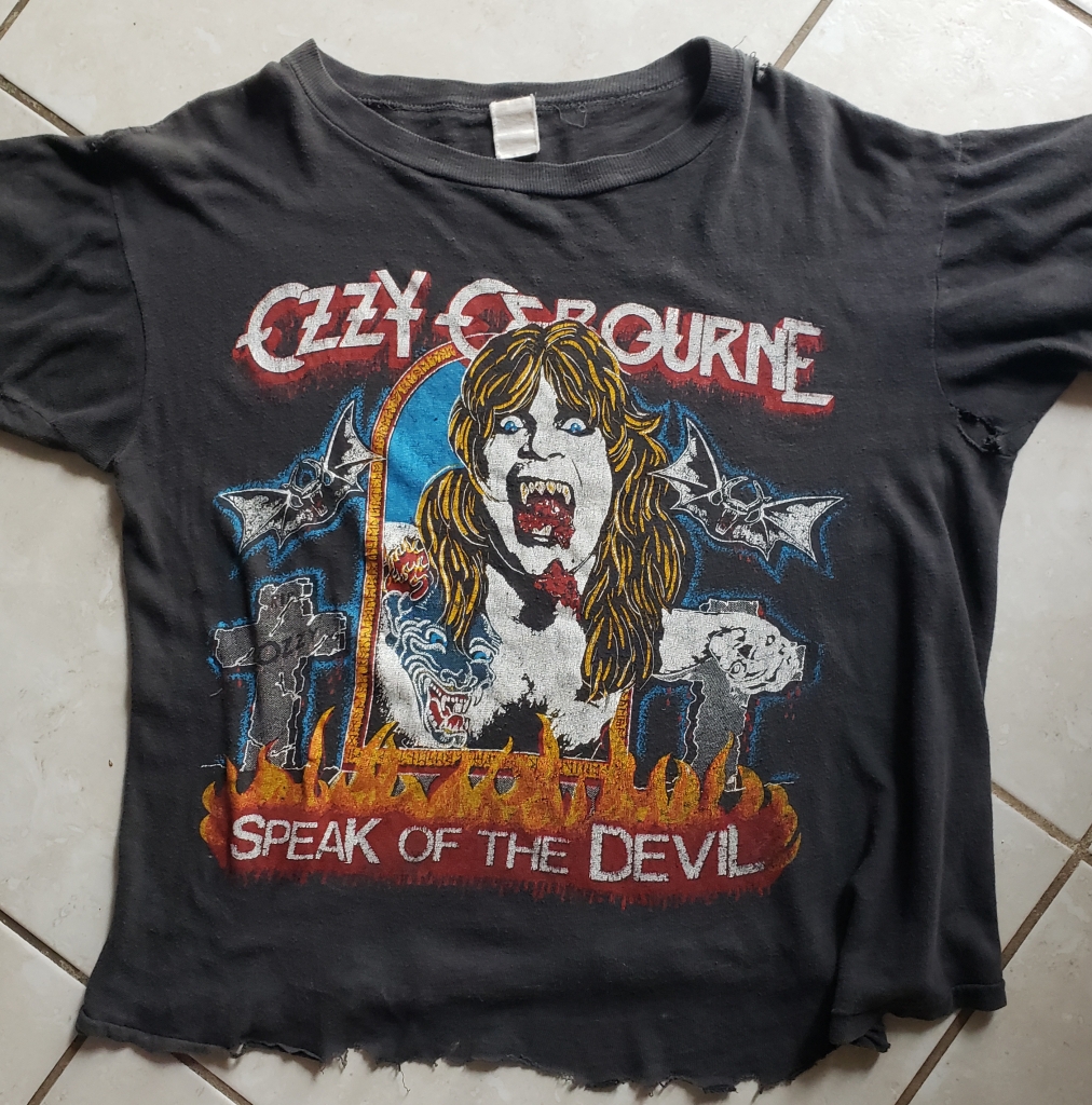 vintage 1982 ozzy osbourne speak of the devil t-shirt