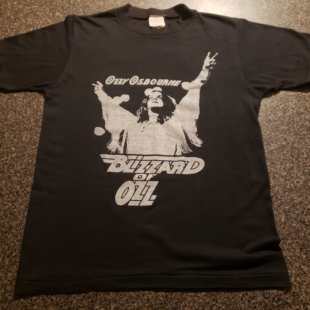 vintage ozzy osbourne blizzard of oz UK tour t-shirt
