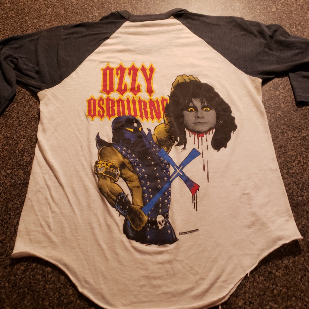 vintage ozzy decapitated raglan jersey 1981 back