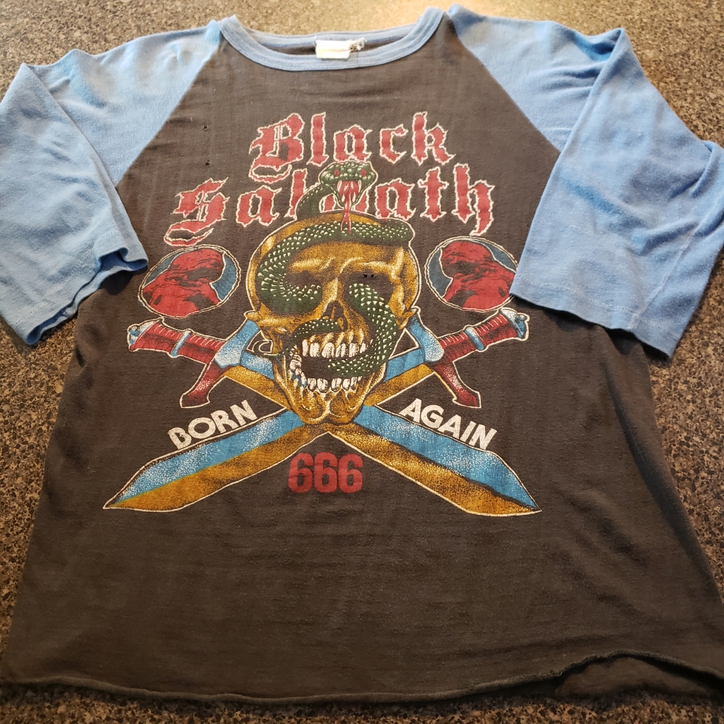 vintage black sabbath jersey raglan bootleg born again 666 