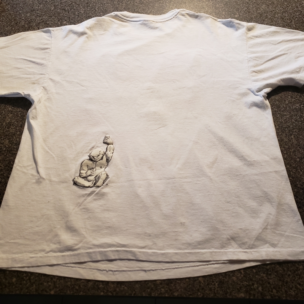 Vintage 1991 Ozzy Glow-in-the-Dark Crucifixion T-Shirt Back print