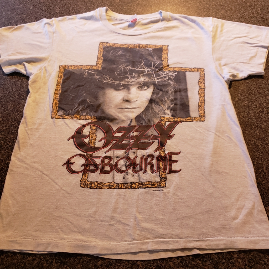 Vintage ozzy No rest for the wicked cross thorns t-shirt front