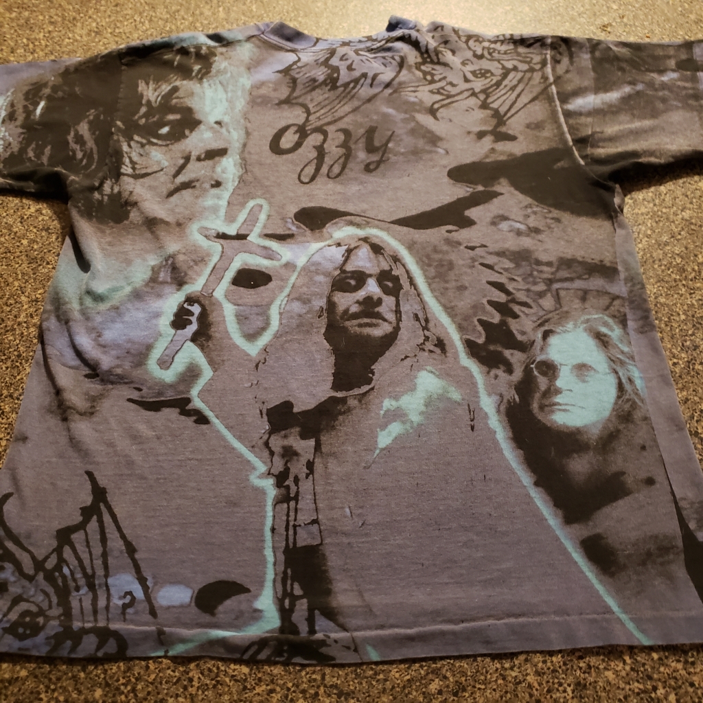 vintage 1990s Ozzy Osbourne all over print t-shirt back
