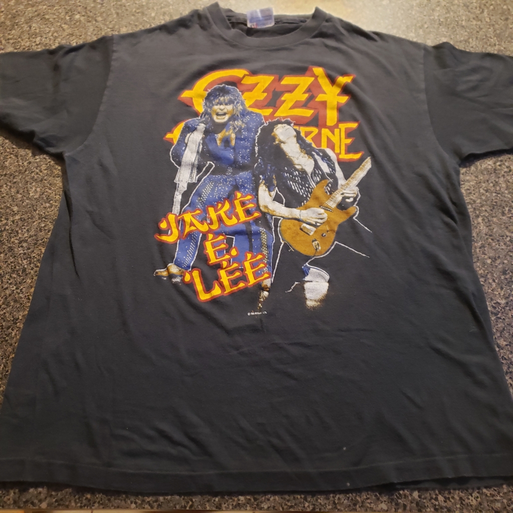 vintage ozzy osbourne and jake e lee ultimate tour t-shirt