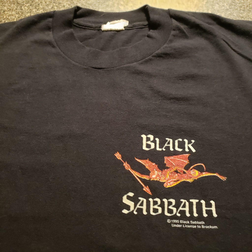 Vintage 1995 Black Sabbath Forbidden European tour crew t-shirt Front