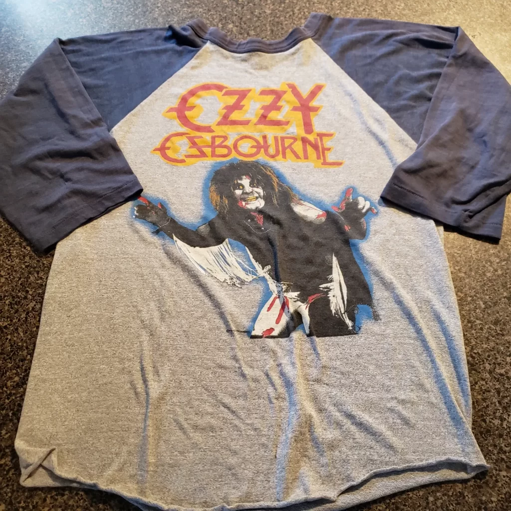 Vintage Ozzy Diary of a Madman Jersey T-Shirt Front