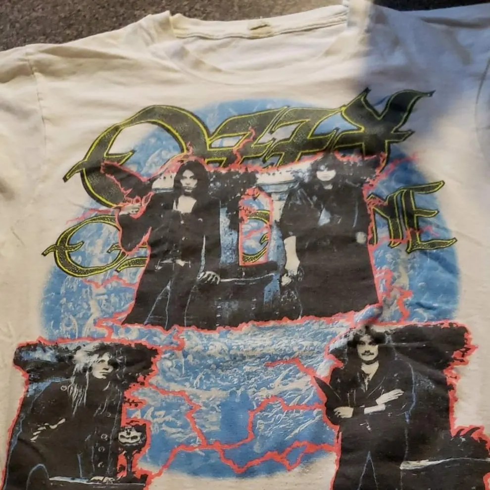 Vintage Ozzy No Rest for the Wicked White tee Front