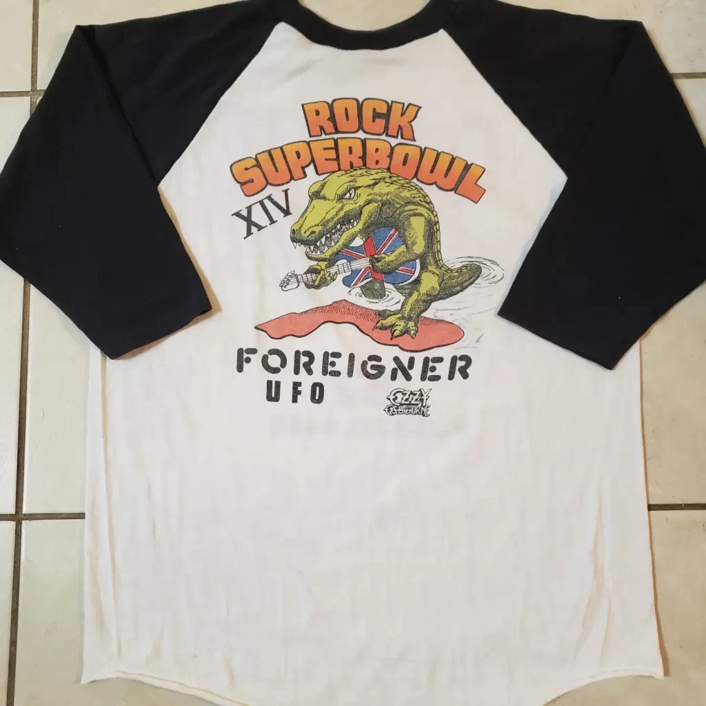 vintage rock superbowl foreigner ufo ozzy jersey
