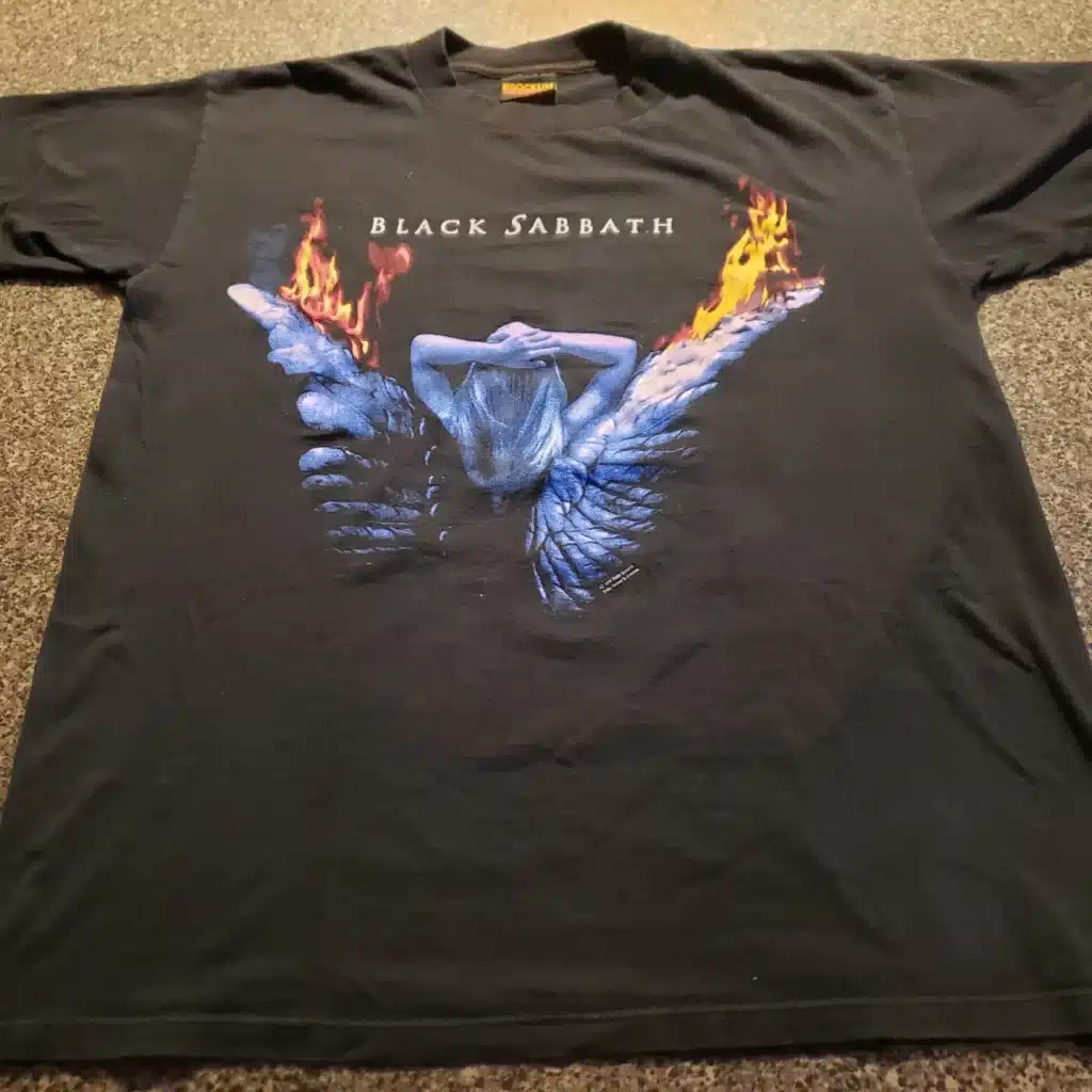 vintage 1994 cross purposes t-shirt black sabbath brockum tag
