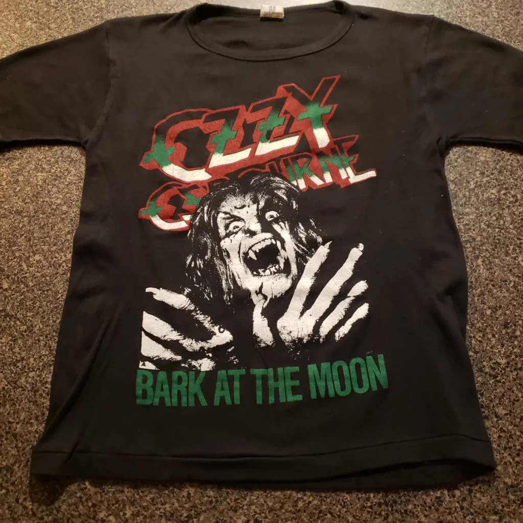 Vintage Ozzy Osbourne Bark at the Moon T-Shirt Front