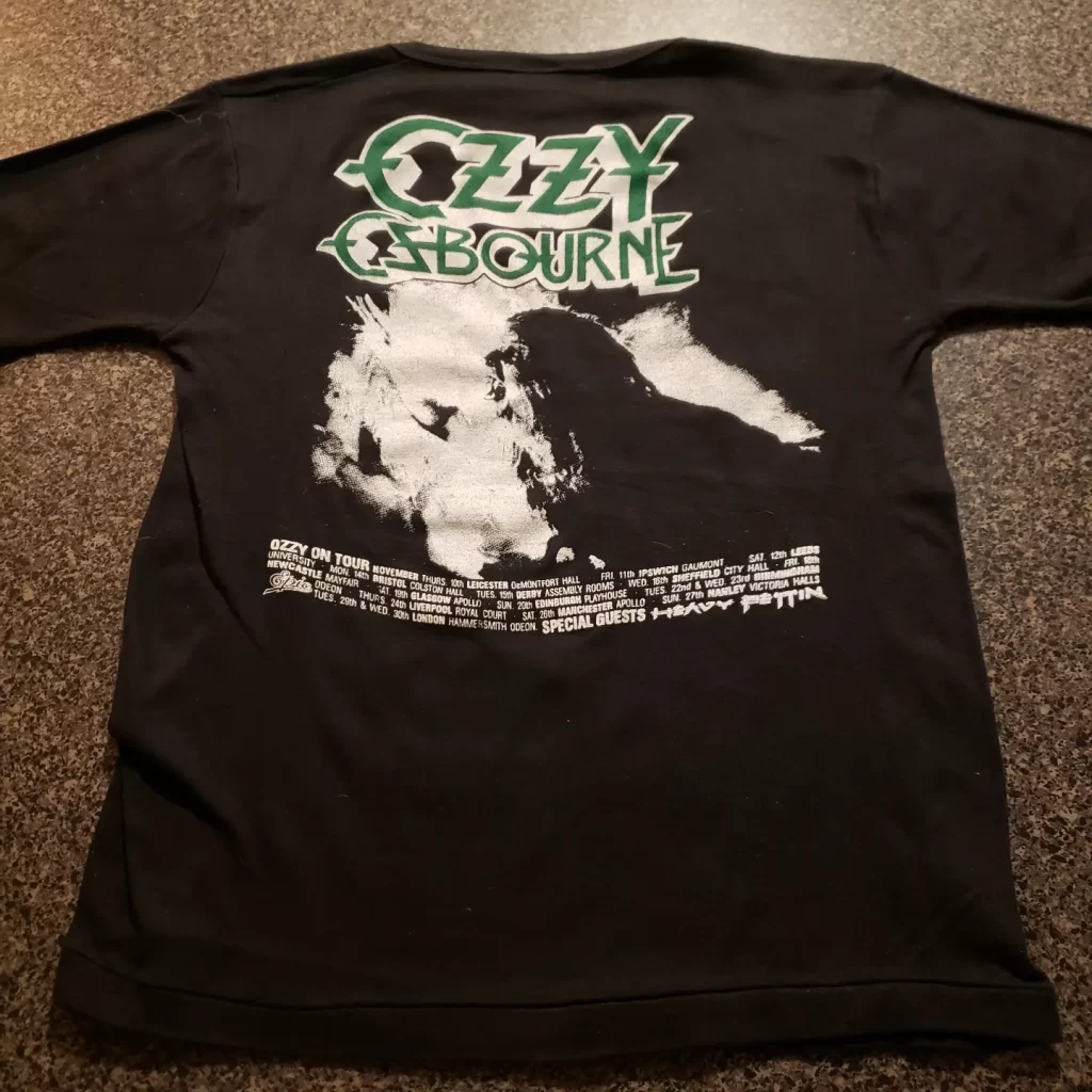 Vintage Ozzy Osbourne Bark at the Moon T-Shirt Back Special Guest Heavy Pettin