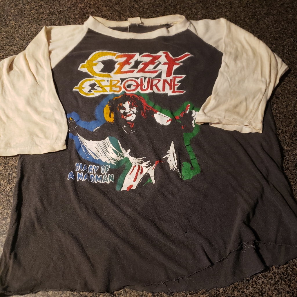 Vintage Ozzy Diary Madman Jersey Front