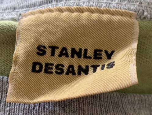 vintage stanley desantis woven yellow tag black letters