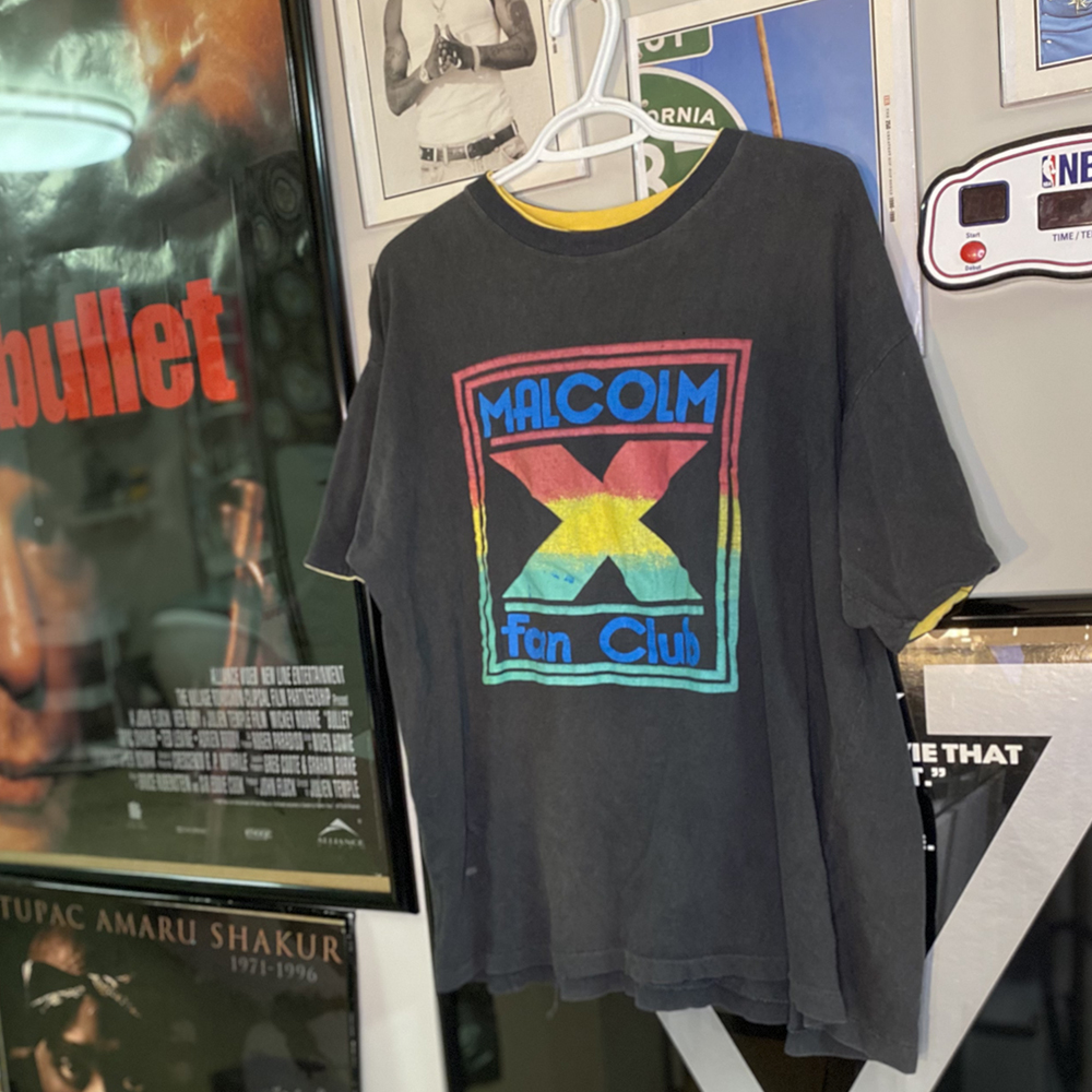 Vintage 1980s Malcolm X Fan Club ringer T-shirt