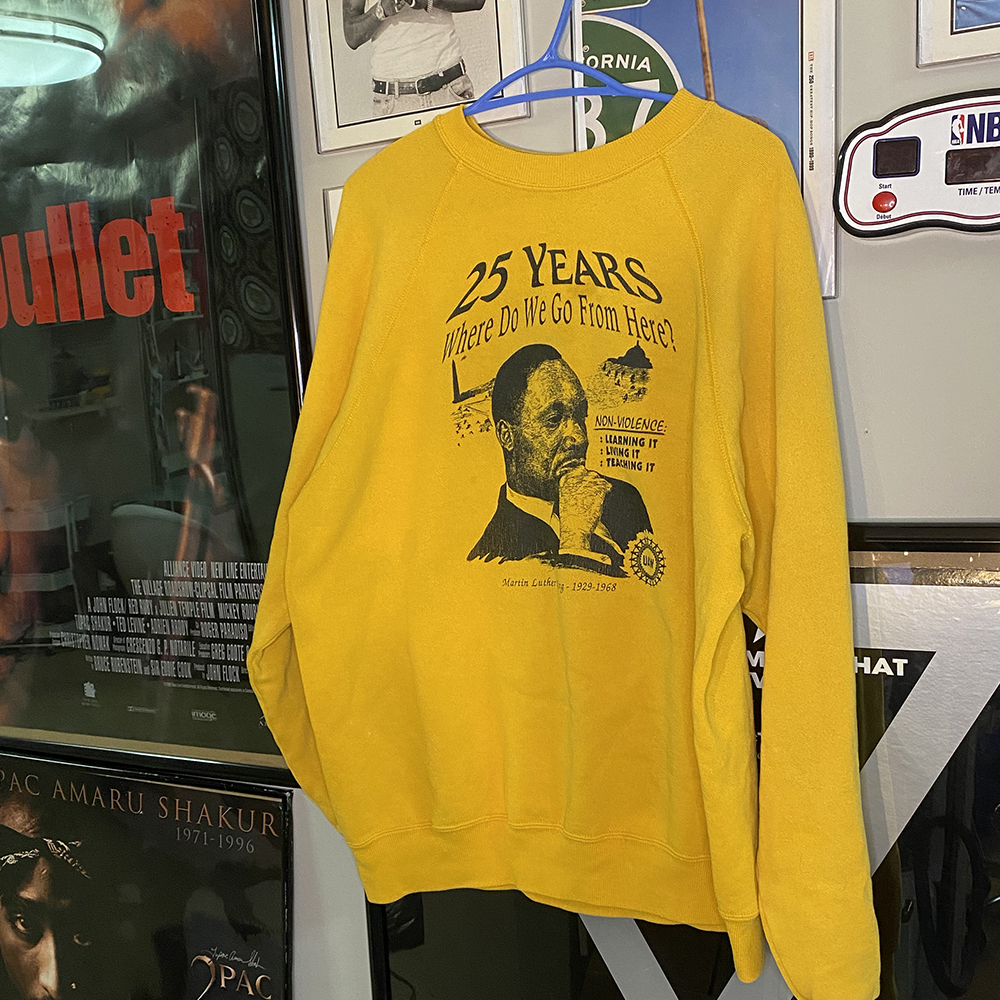 Vintage Martin Luther King 25-Years Sweatshirt non violence, learning it, living it, teaching it