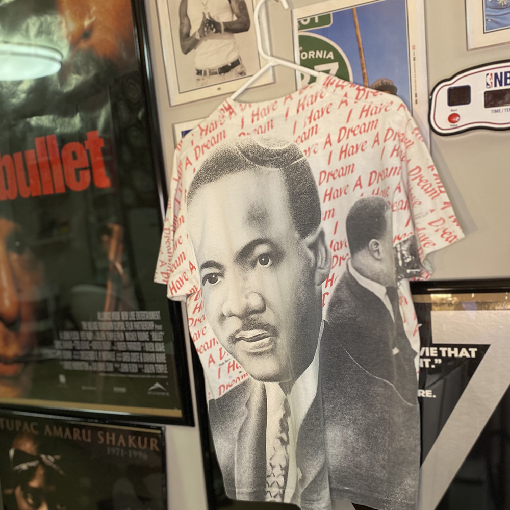 Vintage 1990s Martin Luther King “I Have a Dream” all over print T-shirt back