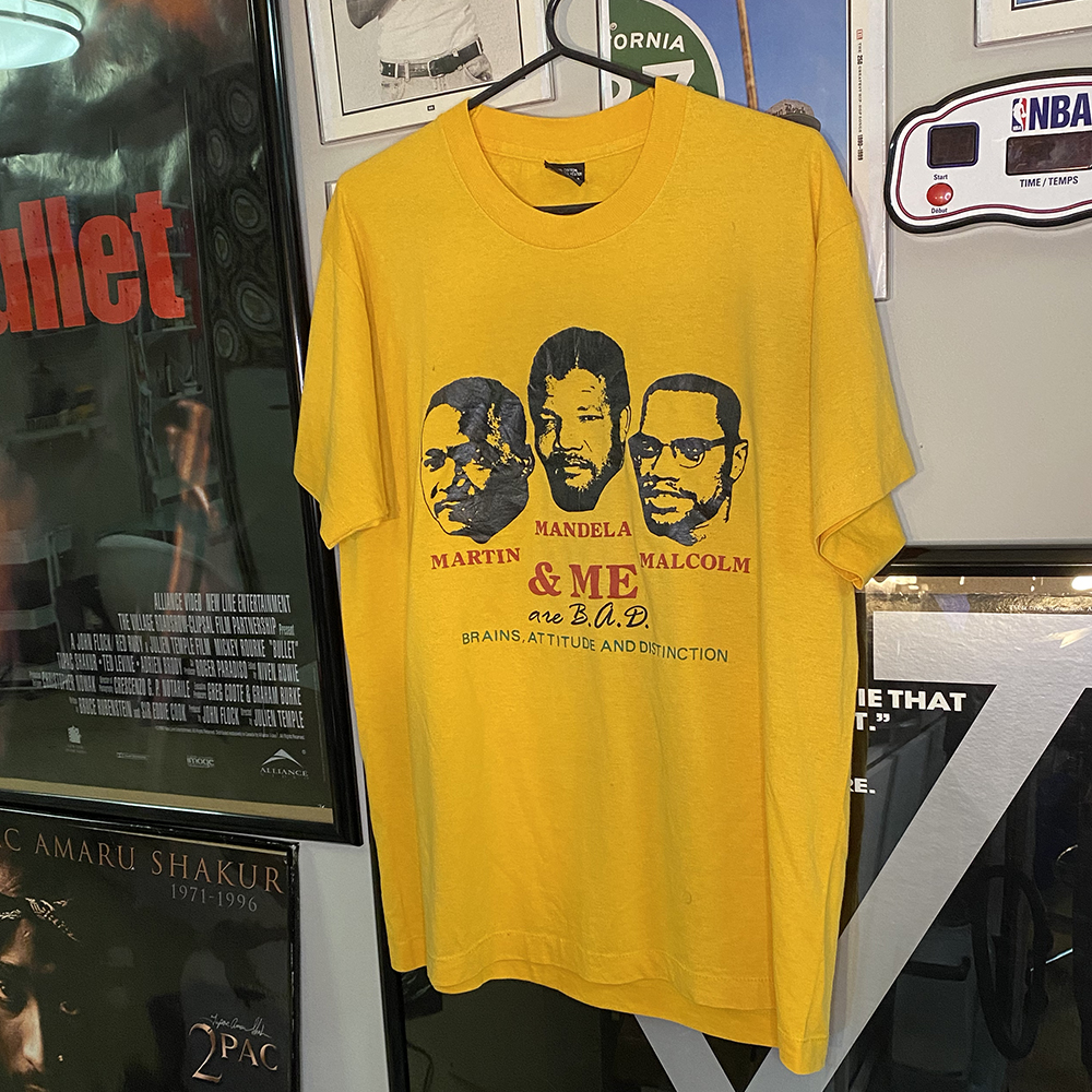 Vintage 1990s Martin, Mandela, Malcolm & Me are B.A.D. T-Shirt