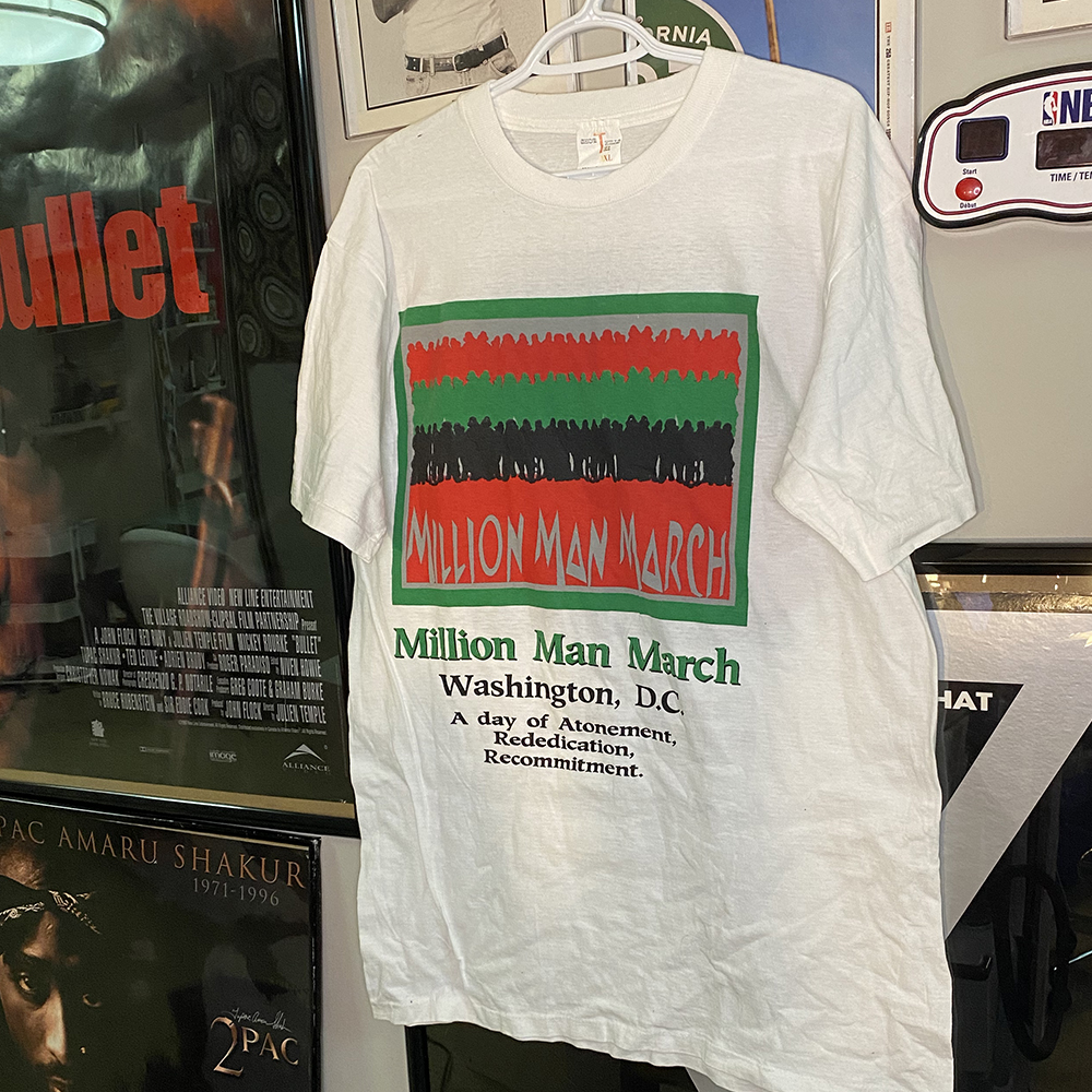 Vintage 1990s Million Man March Washington D.C. T-shirt front