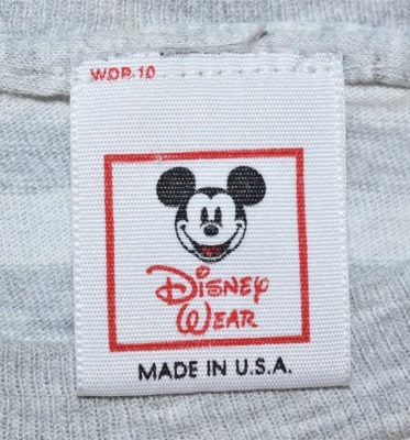 vintage disney wear t-shirt tag