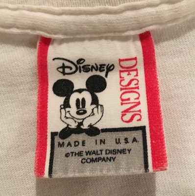 vintage walt disney designs t-shirt tag 