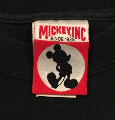 vintage walt disney mickey inc t-shirt tag