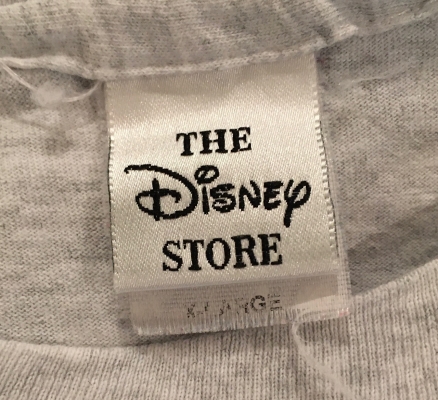 vintage the disney store t-shirt tag