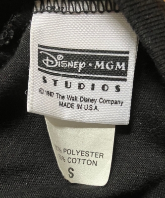 vintage disney mgm studios t-shirt tag