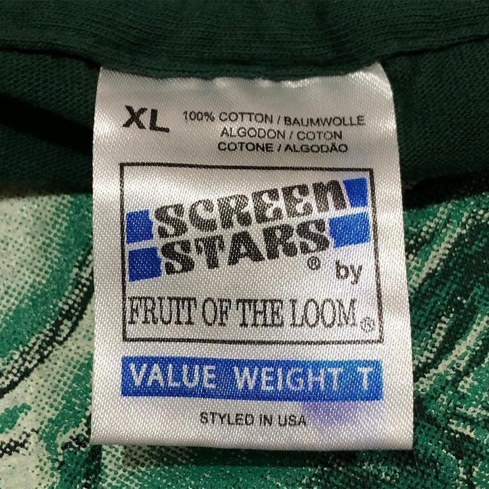 Fake Screen Stars by Fruit of the Loom value weight T-Shirt tag
