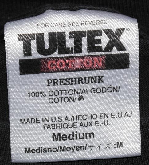 authentic vintage tultex t-shirt tag washed